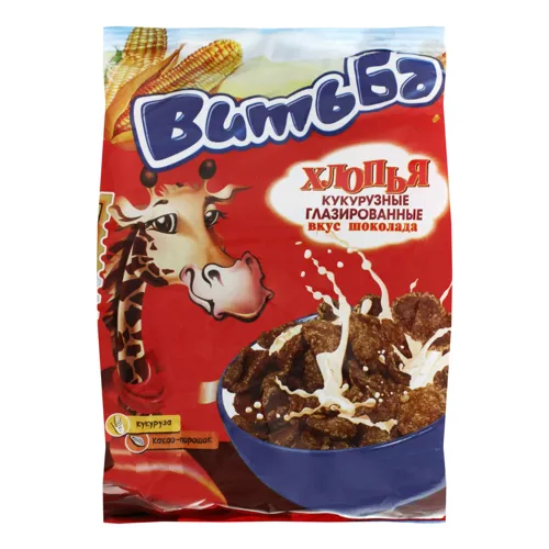 Пластівці кукурудзяні глазуровані смак шоколаду Витьба м/у 330г