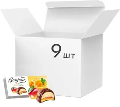 Конфети Konti Bonjour Десерт зі смаком манго 232 г х 9 шт