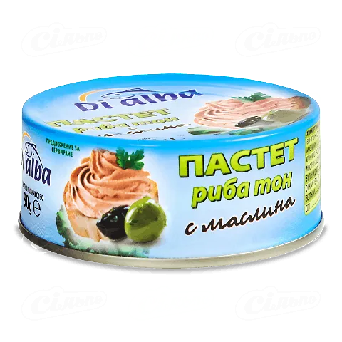 Паштет Di Alba з тунця оливковий, 90г
