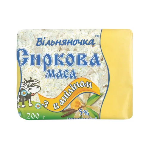 Сиркова маса 5% з ваніліном Вільняночка м/у 200г
