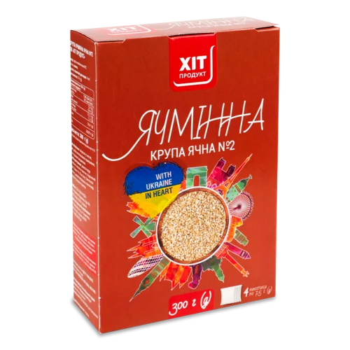Крупа Ячна Ячмінна Вищого Ґатунку, Картонна Упаковка 4х75г