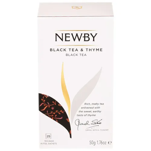 Чай чорний Newby з чебрецем 2г*25шт