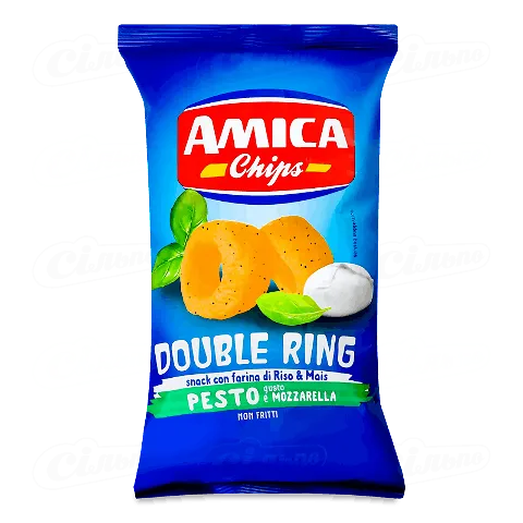 Снеки Amica кукурудзяні зі смаком песто-моцарели, 70г