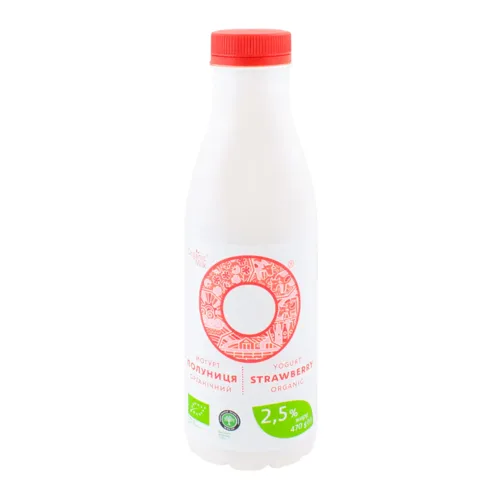 Йогурт 2.5% Полуниця Organic Milk 470г