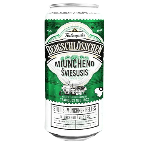 Пиво Bergschlosschen Miuncheno Sviesusis з/б 5.5% 0,5л
