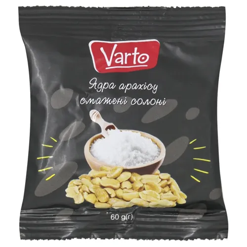 Горіхи Varto Ядра арахісу солоні 60г