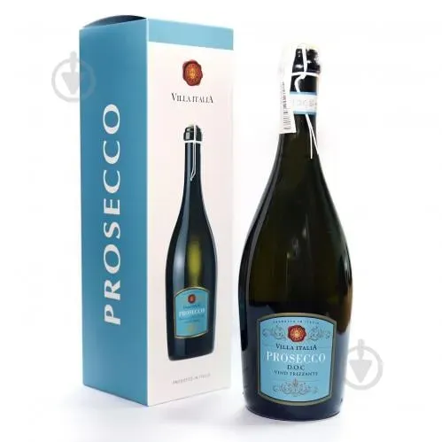 Вино ігристе біле сухе Villa Italia Prosecco Frizzante 0.75л у коробці