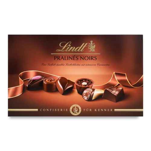 Шоколадні Цукерки Pralines Noirs Lindt, к/у 200г