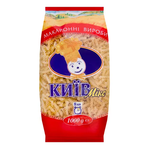 Вироби макаронні Спіральки Київ Мікс м/у 1кг