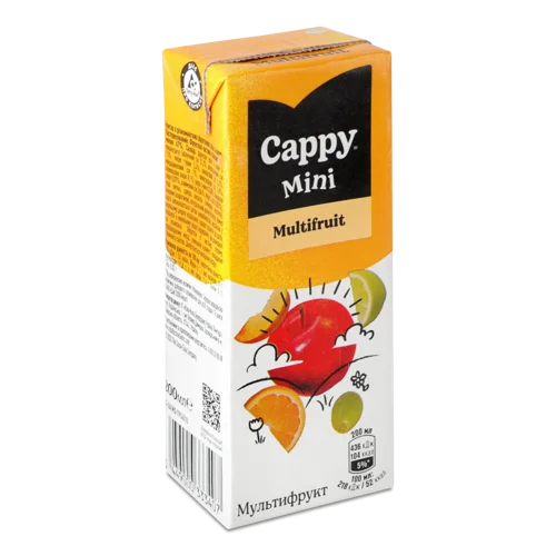 Нектар Пастеризований Мультифрукт Mini Cappy, Пластикова Пляшка 200мл