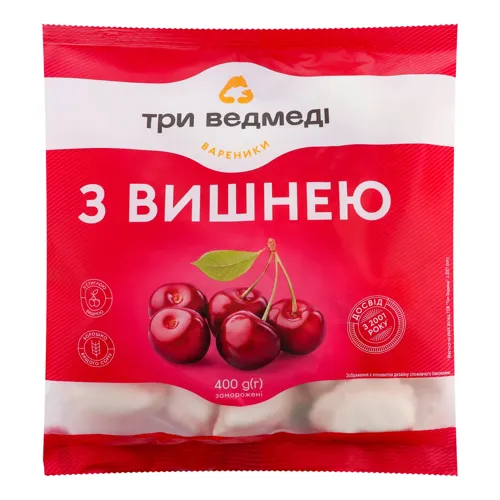 Вареники з вишнею Три ведмеді м/у 400г