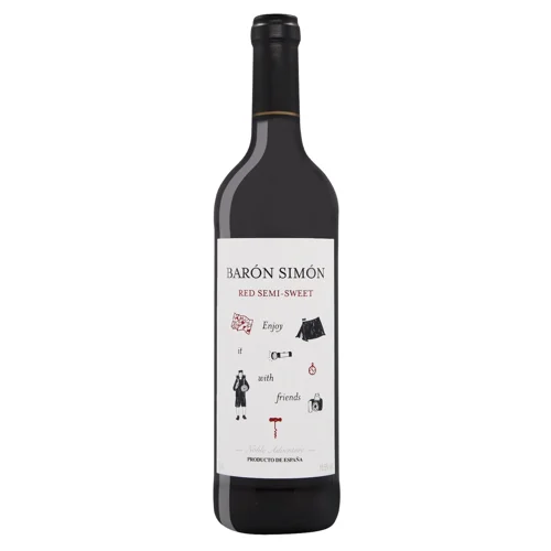 Вино Baron Simon Red Semi-Sweet червоне напівсолодке 10.5% 0,75л