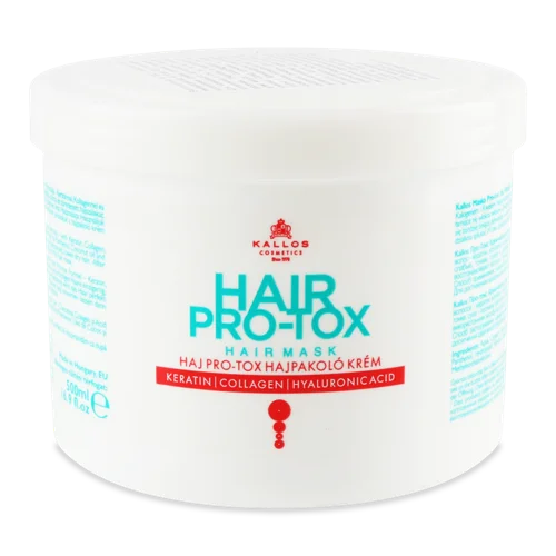 Крем-Маска Для Волосся З Кератином, Колагеном І Гіалуроновою Кислотою Hair Pro-Tox, 500мл