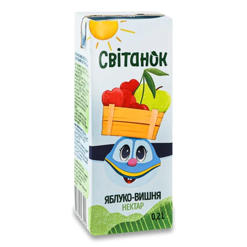 Нектар Світанок яблоко-вишня осветленный 0,2л
