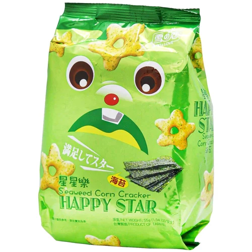 Крекер Yuki & Love Happy Star кукурудзяний зі смаком морських водоростей 55г
