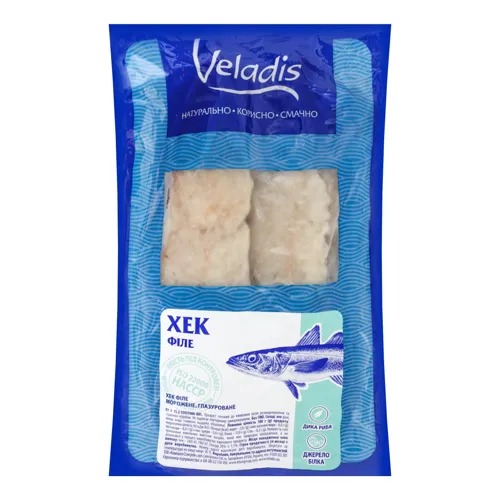 Хек філе морожене глазуроване Veladis кг