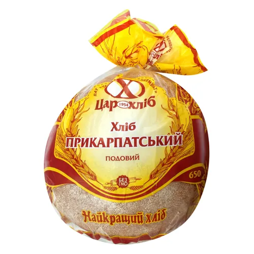 Хліб житньо-пшеничний подовий Прикарпатський Цархліб м/у 650г