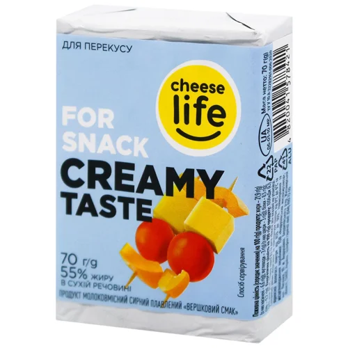 Сир плавлений Cheese Life Вершковий 55% 70г