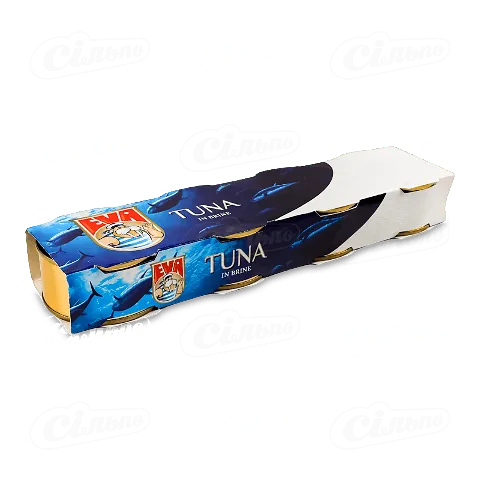 Тунець EVA філе в розсолі, 4*80г/уп