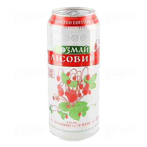 Напій «Розмай лісовий» суниця-м'ята сильногазований, 0,5л