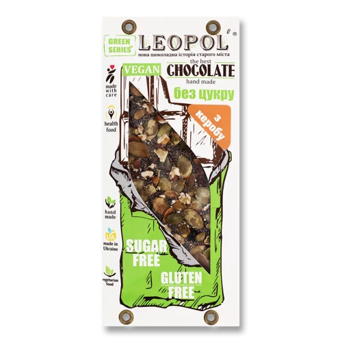 Шоколад Кероб Чіа Вищого Ґатунку Картонна Упаковка, 80г