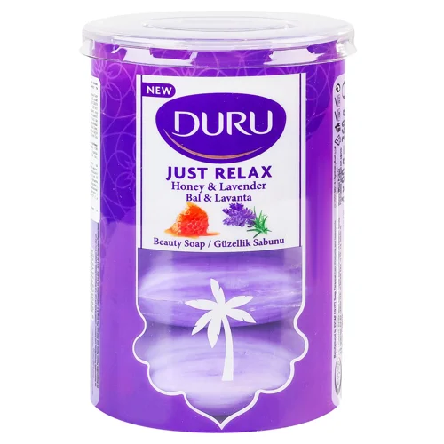 Мило тверде Duru Just Relax з екстрактом меду та ароматом лаванди 4шт*90г