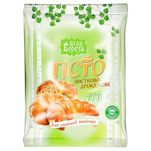 Тісто Біла Береза дріжджове листкове 777г