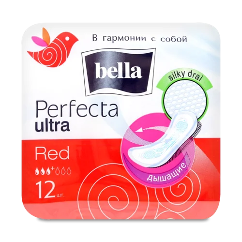 Гігієнічні Прокладки Perfecta Ultra Red, драж Bella, 12 шт
