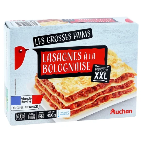 Лазанья Auchan Болоньєзе XXL заморожена 450г