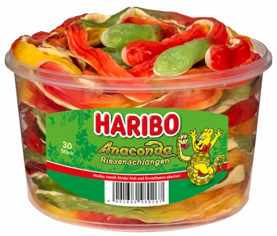 Жувальні цукерки HARIBO Anaconda Riesenschlangen змейки 1.2 кг (30 шт.)