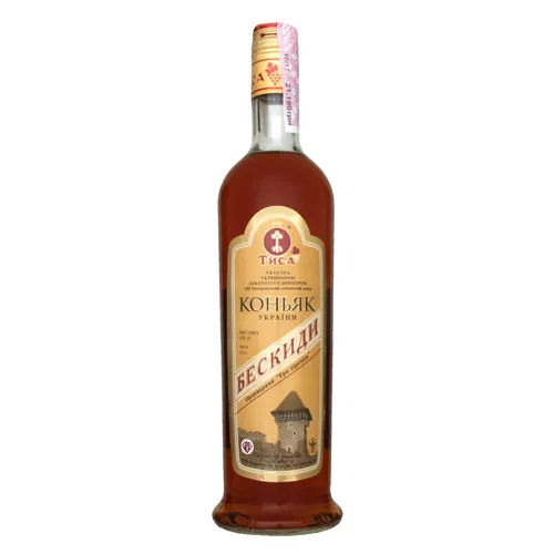 Коньяк 0,5л 40% 3* УКЗ Бескіді
