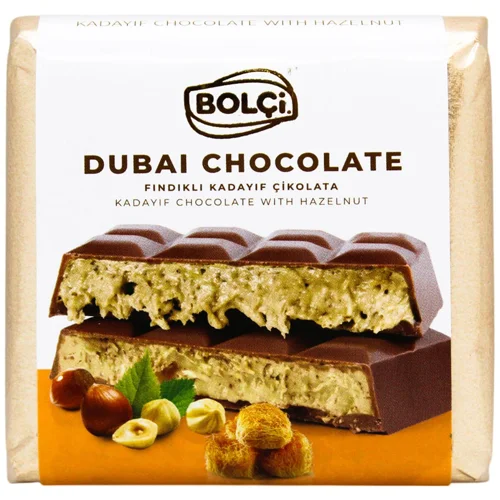 Шоколад Bolçi молочний з катаіфі та кремом фундука 100г
