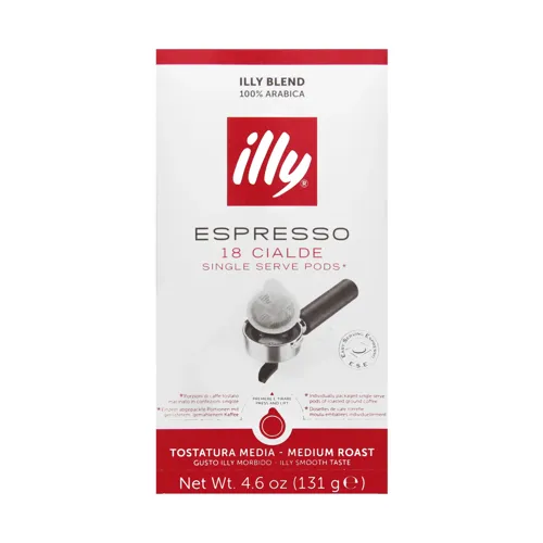 Кава смажена мелена в монодозах Espresso Illy 131г