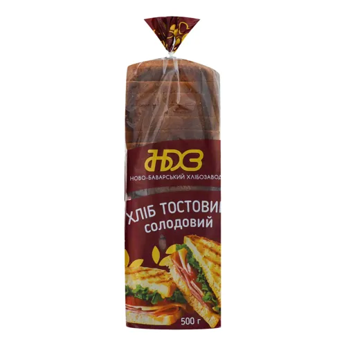 Хліб тостовий Солодовий Ново-Баварський хлібозавод м/у 500г