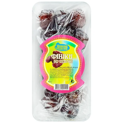 Фініки Шовковий Шлях сушені без кісточки 200г