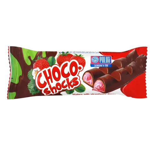 Вафлі з ароматом полуниці Choco-Shocks Polus м/у 40г