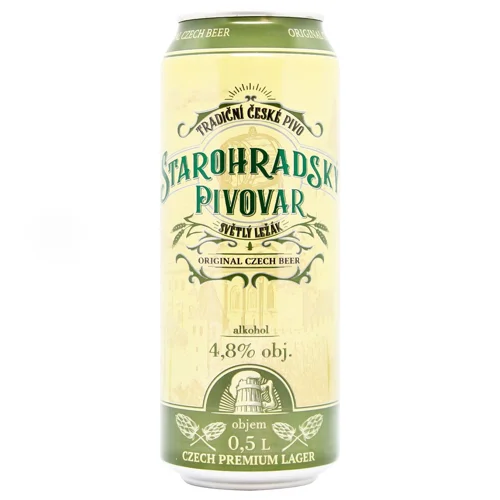 Пиво Starohradsky Pivovar світле 4,8% 0,5л