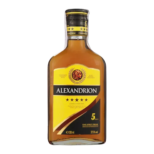 Напій алкогольний 0.2л 37.5% міцний 5 зірок Alexandrion пл