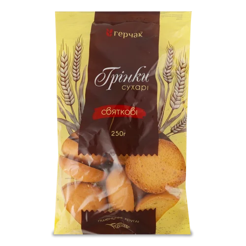 Грінки Пшеничні Круглі Вищого Ґатунку, м/у 250г