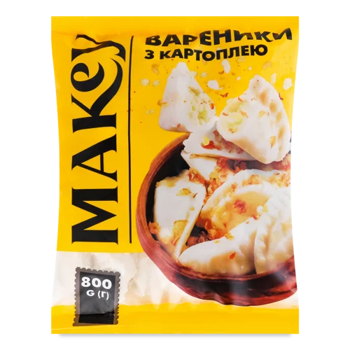 Вареники З Картоплею Заморожені Makey м/у, 800г