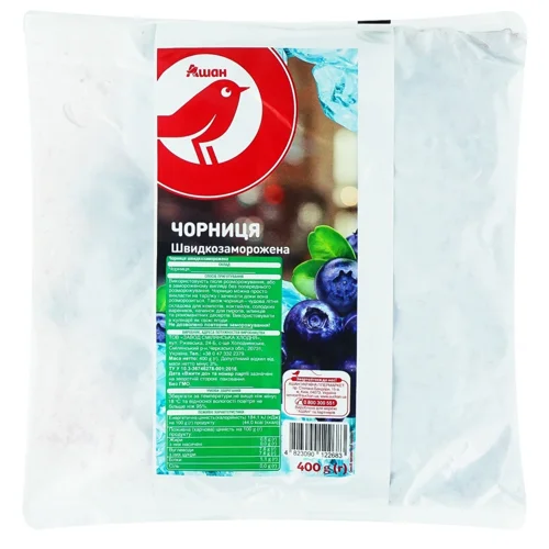 Чорниця Auchan швидкозаморожена 400г