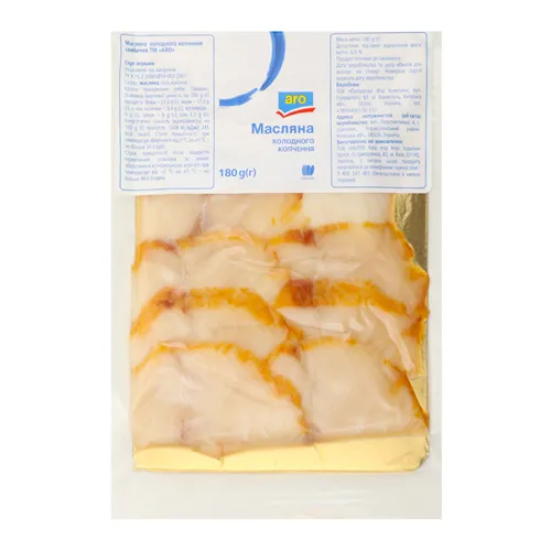 Масляна Aro холодного копчення скибочки 180г