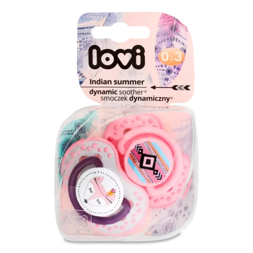 Соска для дівчаток Lovi Indian Summer динамічна силіконова 0-3 міс.