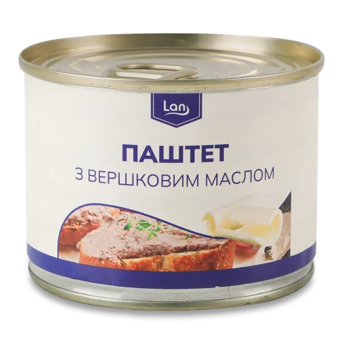 Паштет Вершкове Масло Lan В/ґ, Залізна Банка 200г