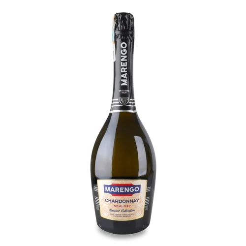 Вино Ігристе Біле Напівсухе 0.75л 10-13.5% Chardonnay Marengo пл