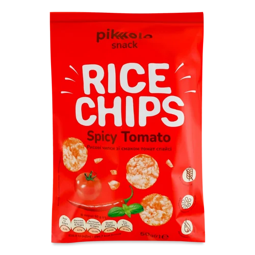 Чипси Рисові Спайсі З Помідорами, в/ґ, 50г