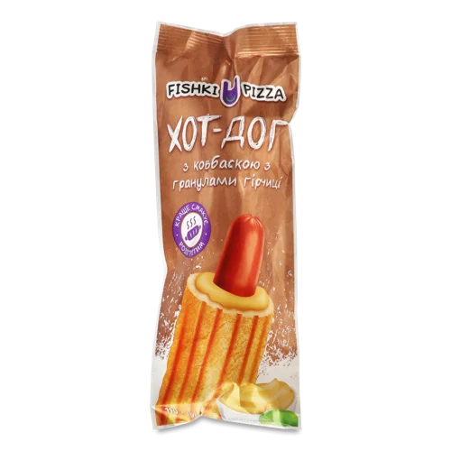 Хот-Дог Варено-Копчений З Ковбаскою З Гранулами Гірчиці Fishki Pizza, 110г