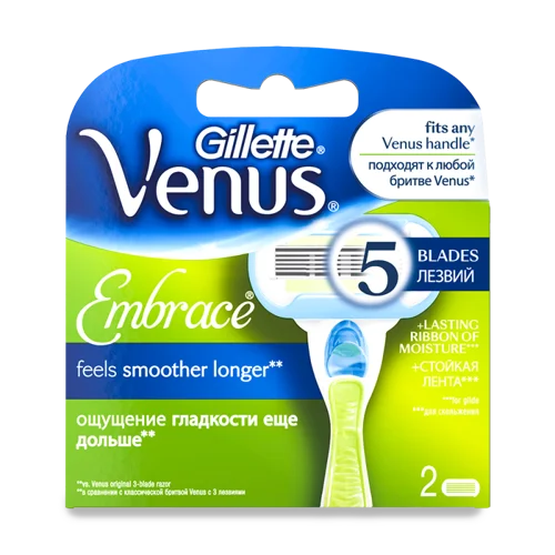 Картридж Змінний Для Станка Жіночий Venus Embrace Gillette, 2шт