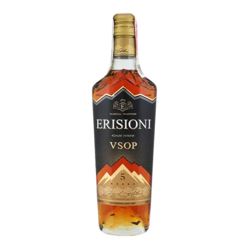 Коньяк 0.25л 40% ординарний П'ять зірок VSOP Erisioni пл