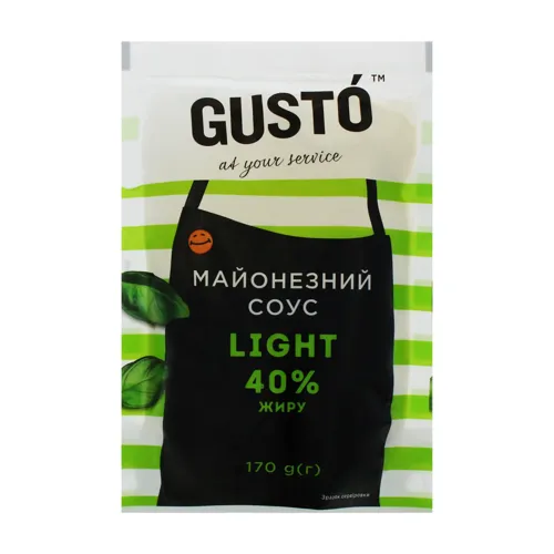 Соус майонезний 40% Light Gusto д/п 170г